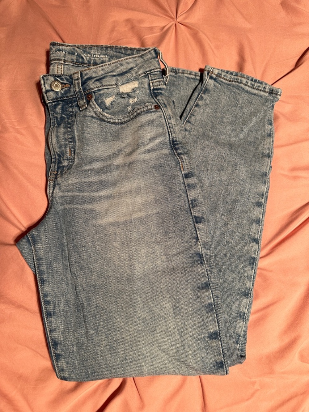Old Navy Light Blue O.G. Straight Leg Women's Jeans